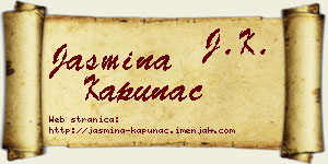 Jasmina Kapunac vizit kartica